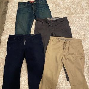 Lot of four 40” pants